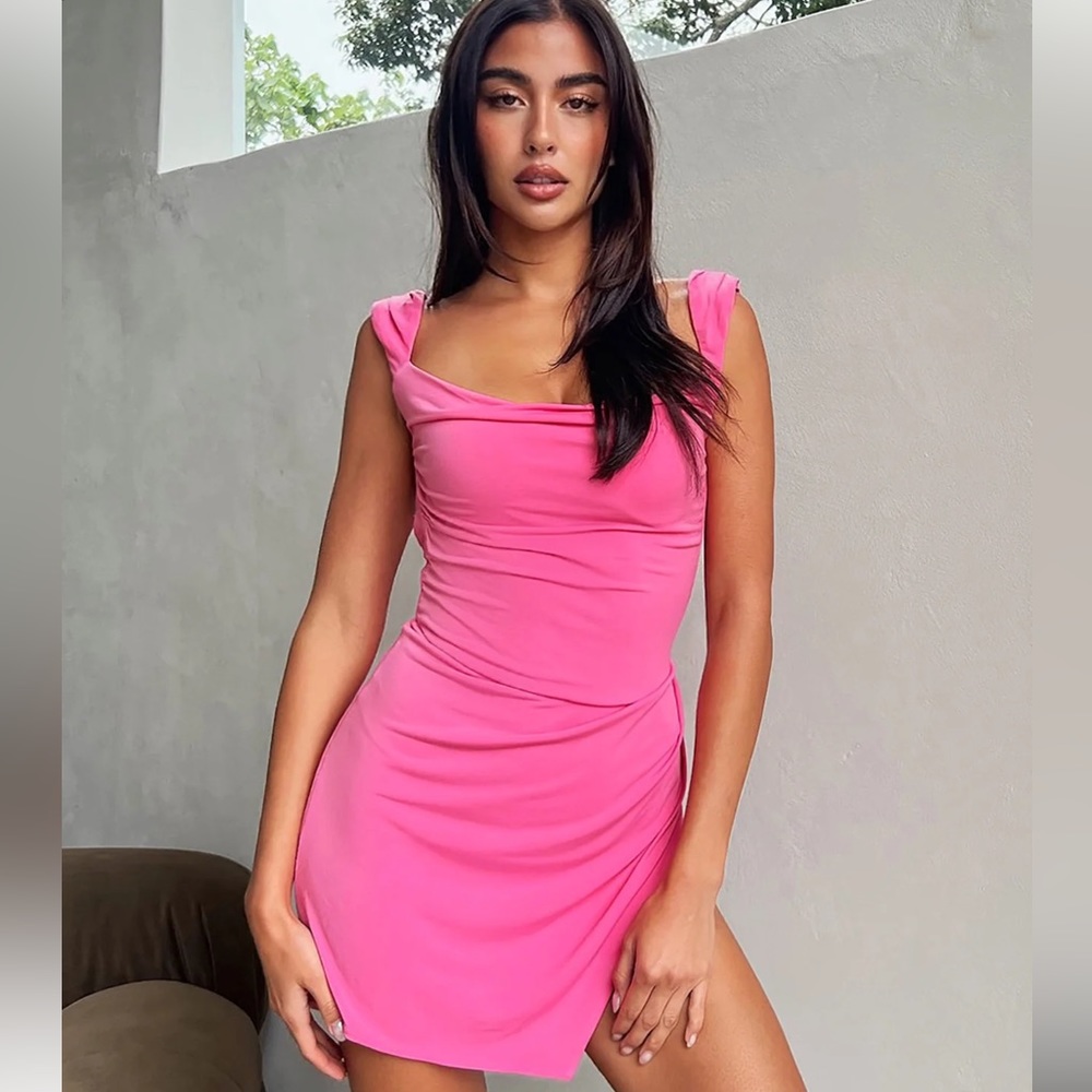 Tiger Mist Joslin Dress in Fuchsia Pink